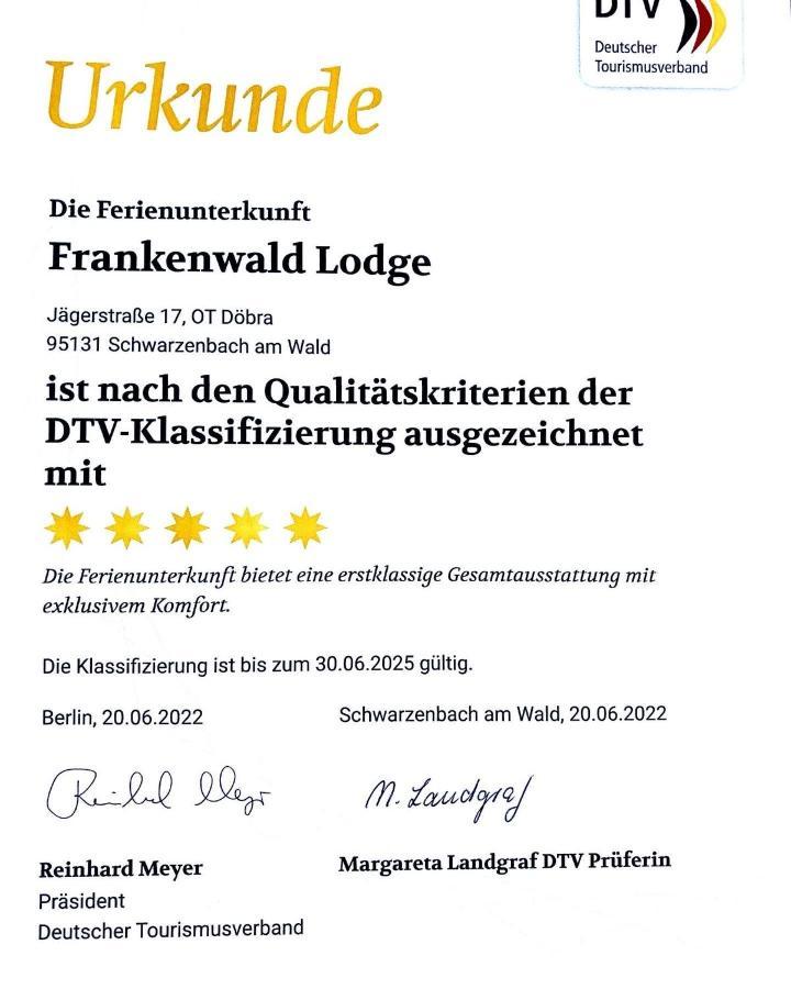 Frankenwald-Lodge Schwarzenbach am Wald ภายนอก รูปภาพ